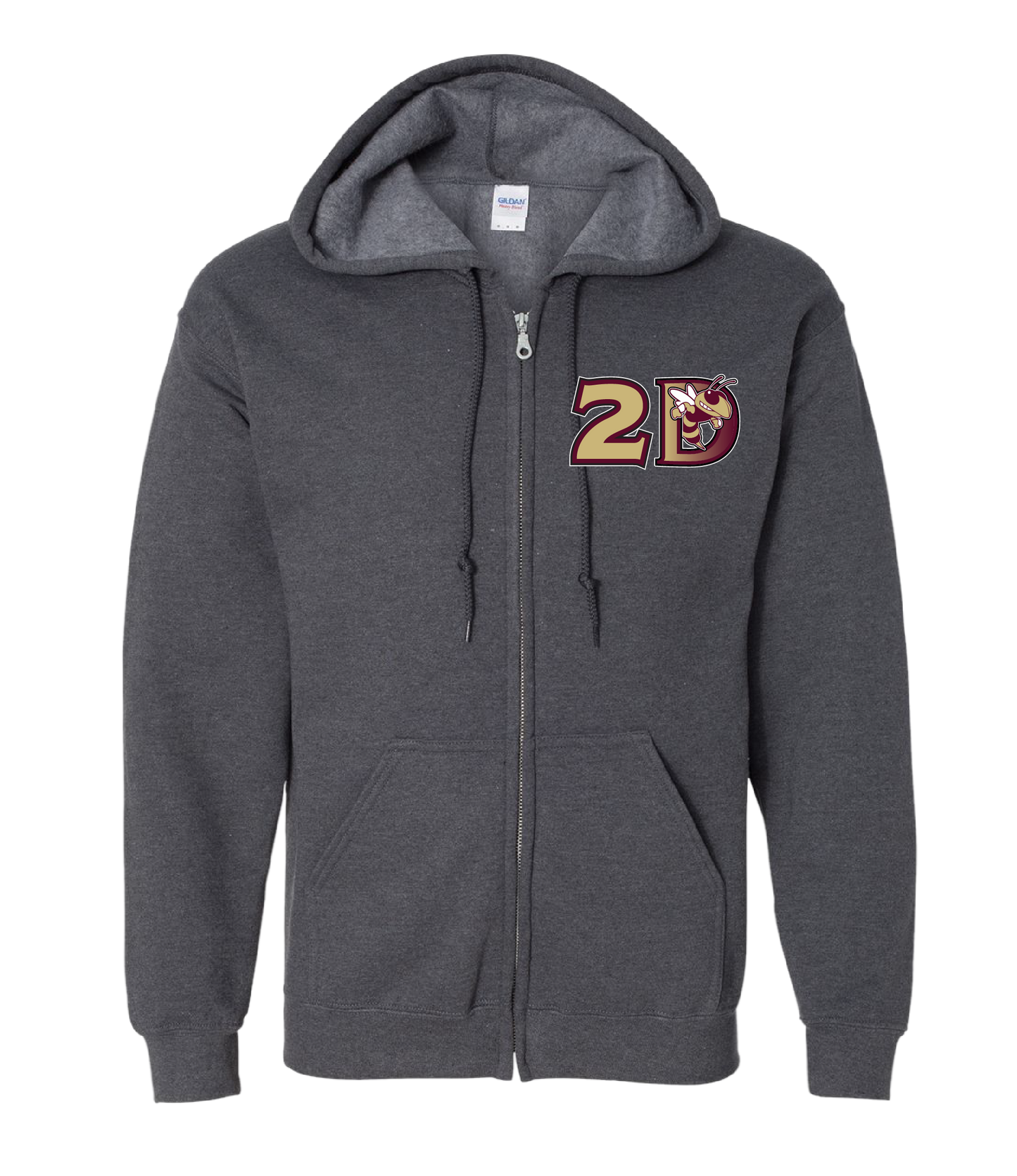 2D Arts Logo - Zip-Up Hoodie
