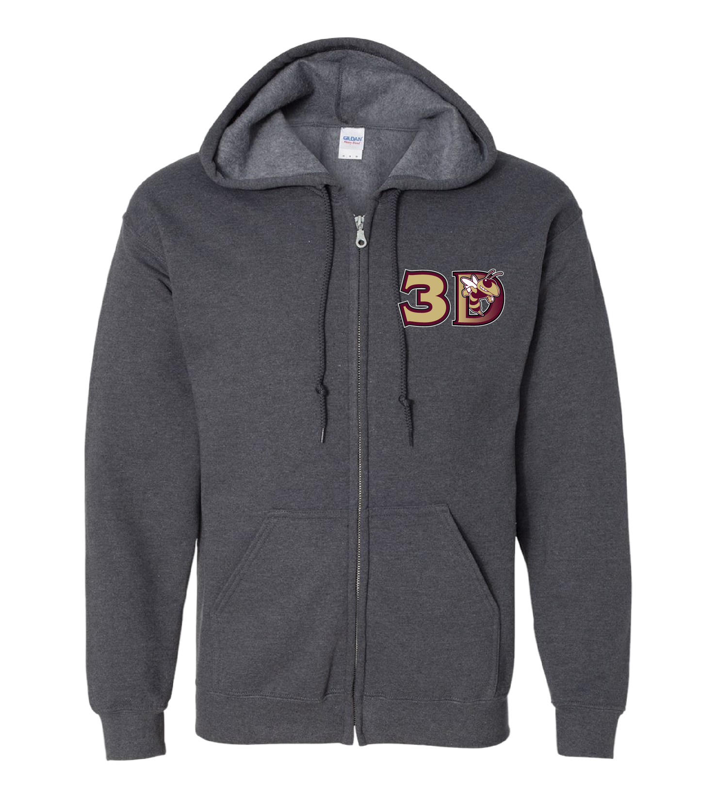 3D Arts Logo - Zip-Up Hoodie