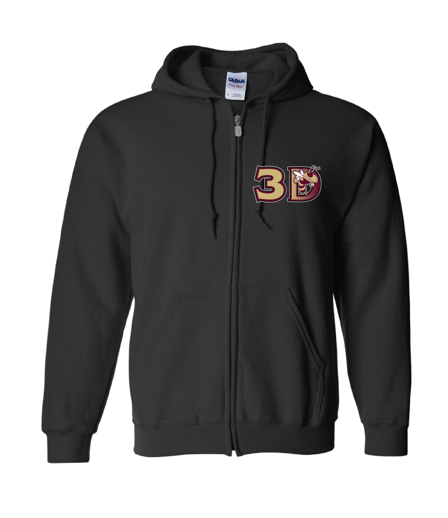 3D Arts Logo - Zip-Up Hoodie