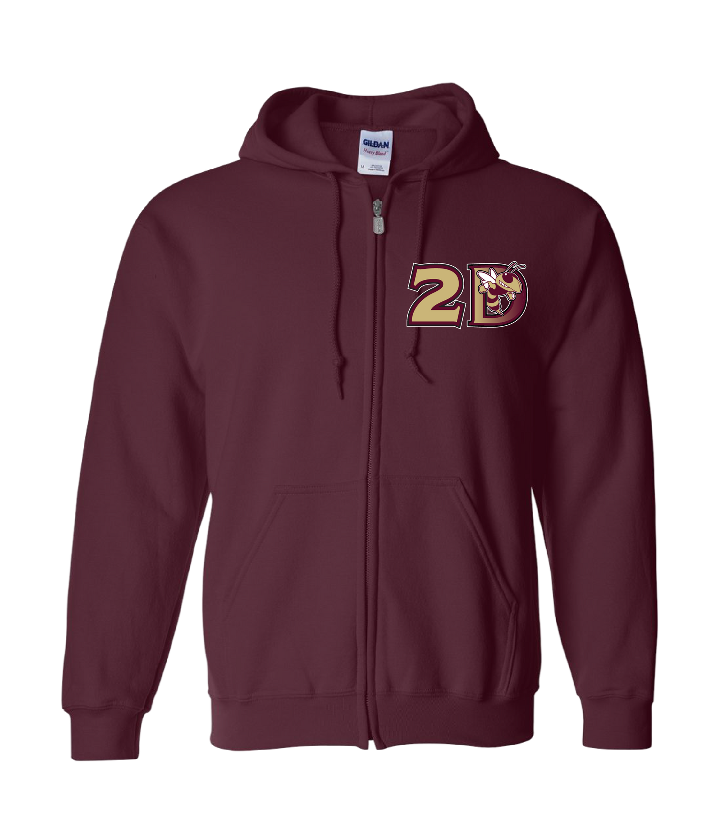 2D Arts Logo - Zip-Up Hoodie