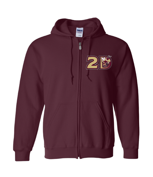 2D Arts Logo - Zip-Up Hoodie