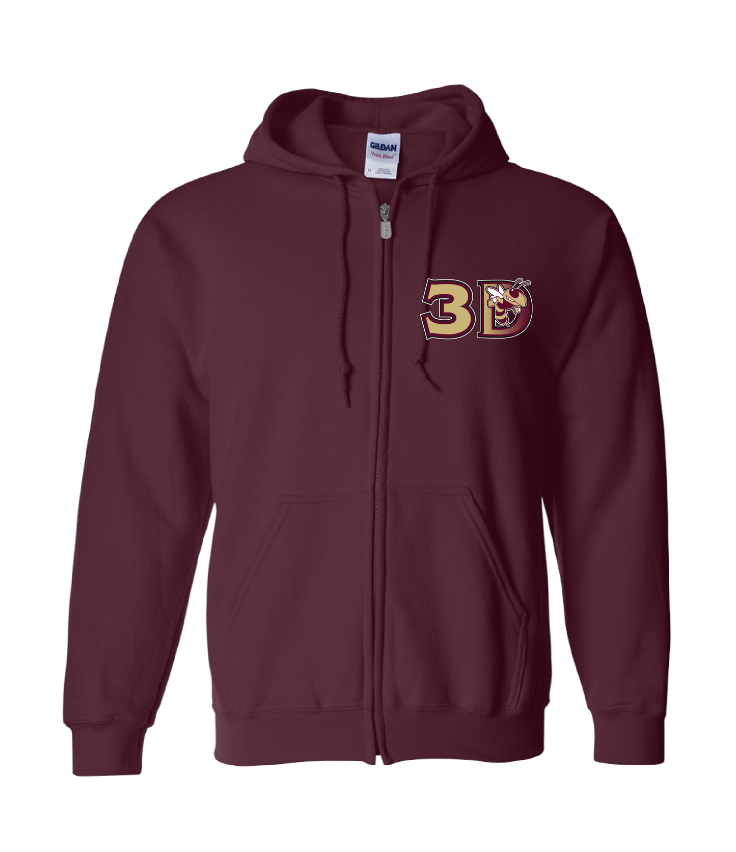3D Arts Logo - Zip-Up Hoodie