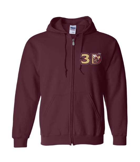 3D Arts Logo - Zip-Up Hoodie